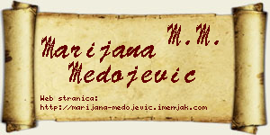 Marijana Medojević vizit kartica